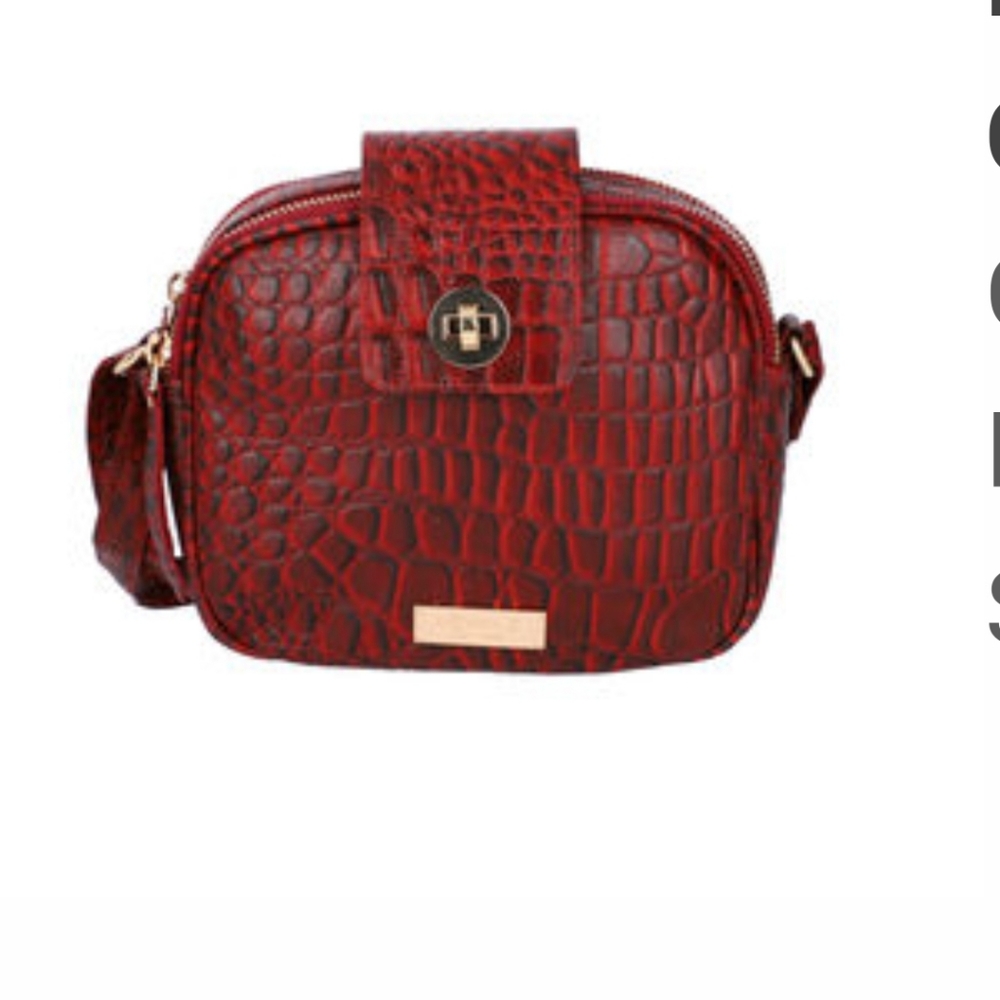 New Age Genuine Leather Croc Embossed